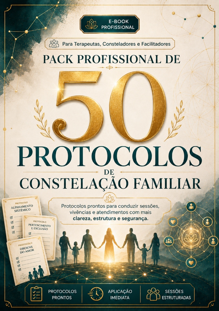 Capa - Pack Profissional de 50 Protocolos de Constelação Familiar